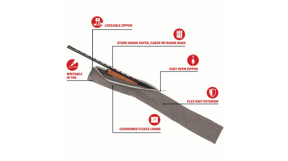 Allen Lockable Shotgun Storage Pouch, 52.50 x 7 x 0.50in, Gray, 3631, 3631