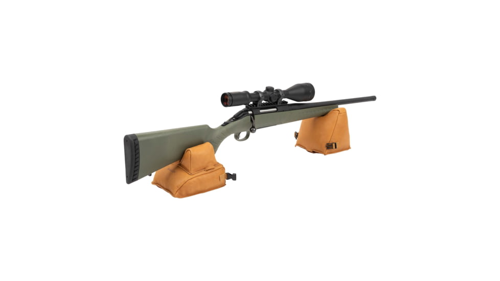 Allen Longmont Leather Filled Front &amp; Rear Shooting Rest Combo, Light Brown, 15125