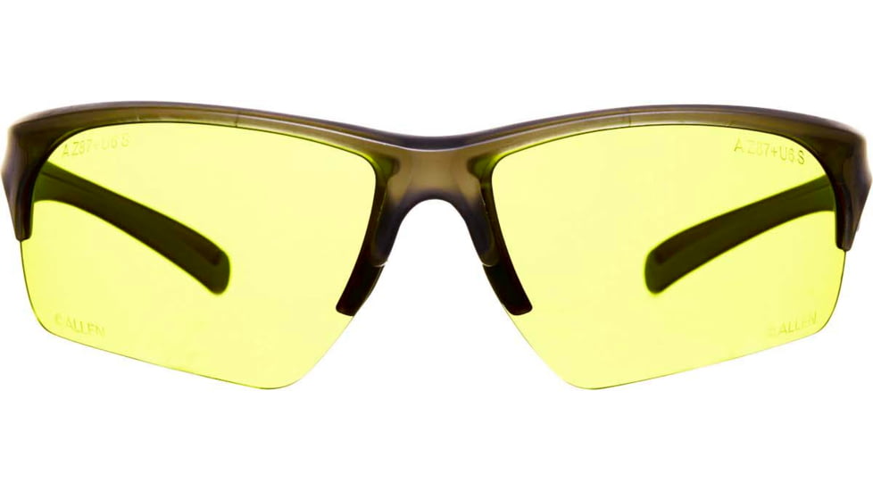Allen Outlook Shooting Safety Glasses, Smoke Frame, Yellow Lenses, One Size, 2382