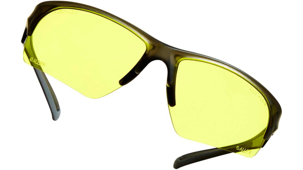 Allen Outlook Shooting Safety Glasses, Smoke Frame, Yellow Lenses, One Size, 2382