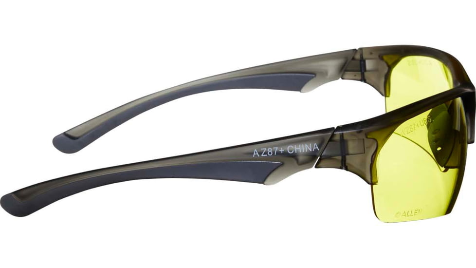 Allen Outlook Shooting Safety Glasses, Smoke Frame, Yellow Lenses, One Size, 2382