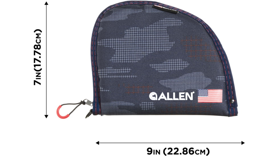 Allen Patriot Handgun Case, Red/White/Blue/Patriotic Camo, 9 in, 950-9