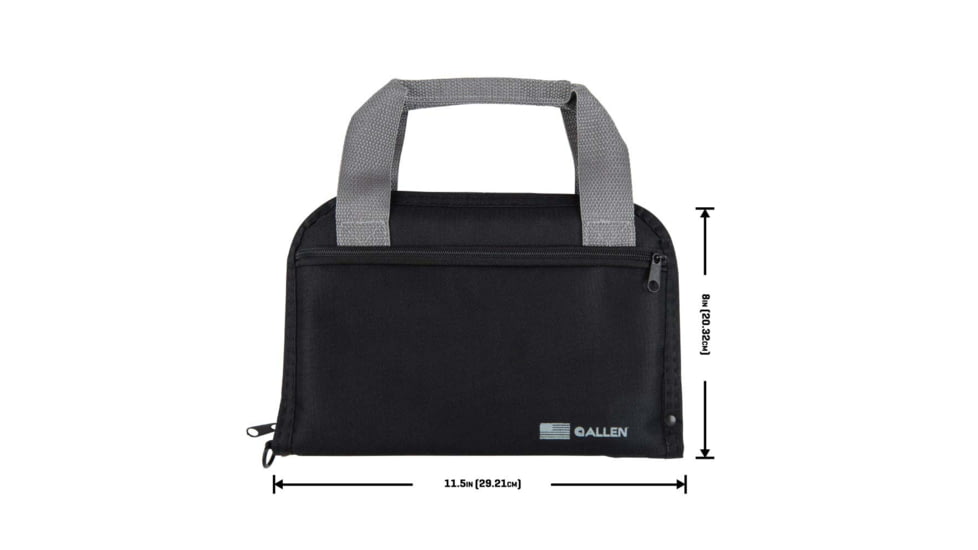 Allen Pistol Tote With Pocket, Black, 3643