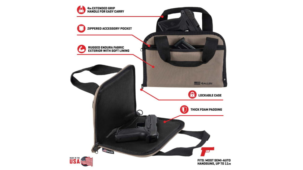 Allen Pistol Tote With Pocket Taupe , 3644