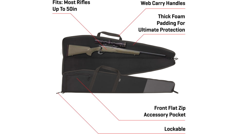 Allen Plata Rifle Case, Black, 50 in, 951-50