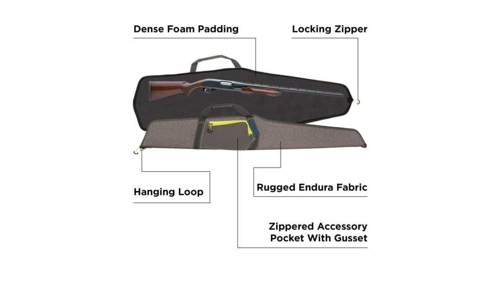 Allen Quandry Shotgun Case, 52in, Heather/Grey, 662-52