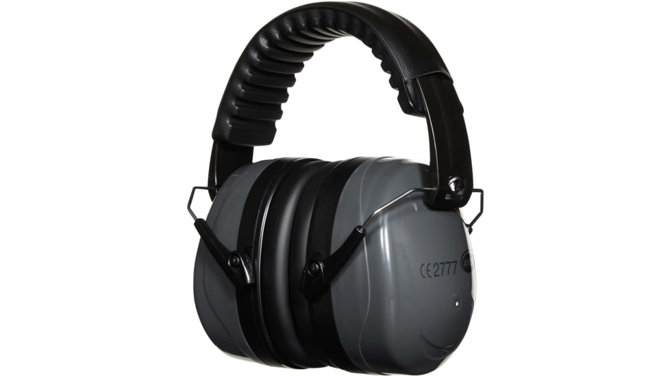 Allen Sound Defender Foldable Safety Earmuffs, 26 dB NRR, ANSI S3.19 &amp; CE EN352-1 Hearing Protection Rated, Black/Gray, One Size, 2336