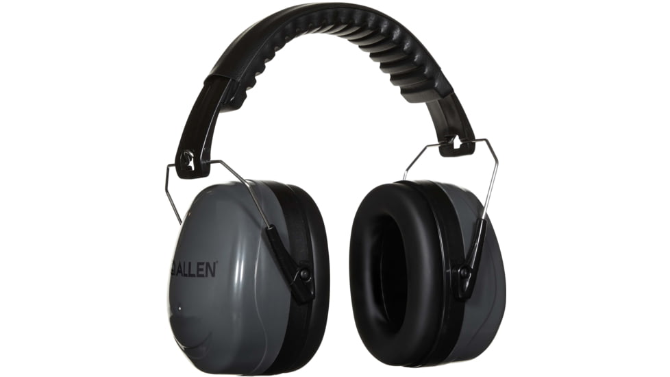 Allen Sound Defender Foldable Safety Earmuffs, 26 dB NRR, ANSI S3.19 &amp; CE EN352-1 Hearing Protection Rated, Black/Gray, One Size, 2336