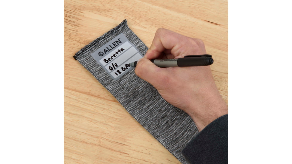 Allen Stretch Knit Gun Sock w/Writeable ID Label for Muzzleloaders and Unstrung Recurve Bows, Silicone Threated, Gray, 66 in, 13169