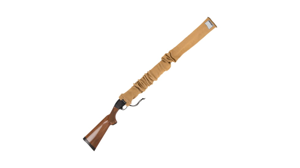 Allen Stretch Knit Gun Sock w/Writeable ID Label for Rifles with Scopes and Shotguns, Silicone Treated, Coyote, 52 in, 13172