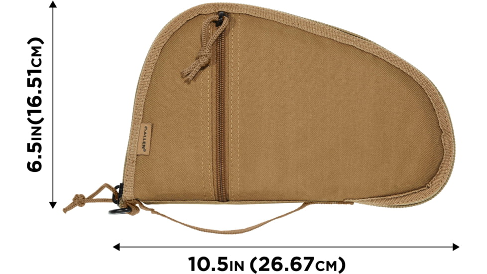 Allen Torrey Handgun Case, Coyote, 10.5 in x 6.5 in, 3613