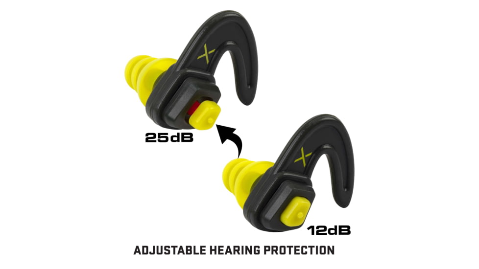 Allen ULTRX Shift Adjustable Protection Ear Plugs, Gray/Yellow, 4103