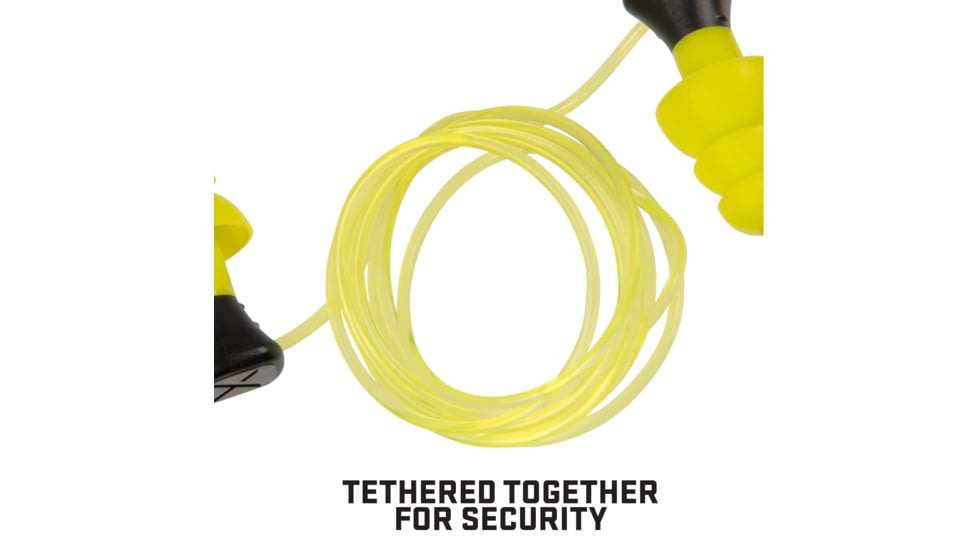 Allen ULTRX Tethered Silicone Ear Plugs, 3-Pairs, Yellow, 4118