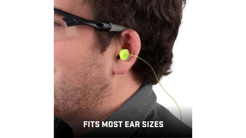 Allen ULTRX Tethered Tapered Foam Ear Plugs, 5-Pairs, Lime/ Yellow, 4119