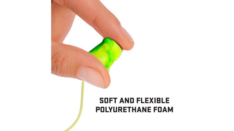Allen ULTRX Tethered Tapered Foam Ear Plugs, 5-Pairs, Lime/ Yellow, 4119