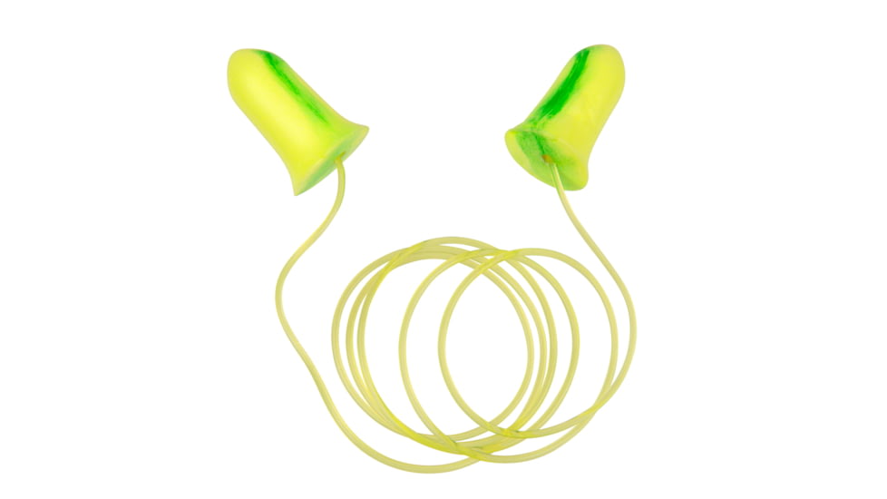 Allen ULTRX Tethered Tapered Foam Ear Plugs, 5-Pairs, Lime/ Yellow, 4119