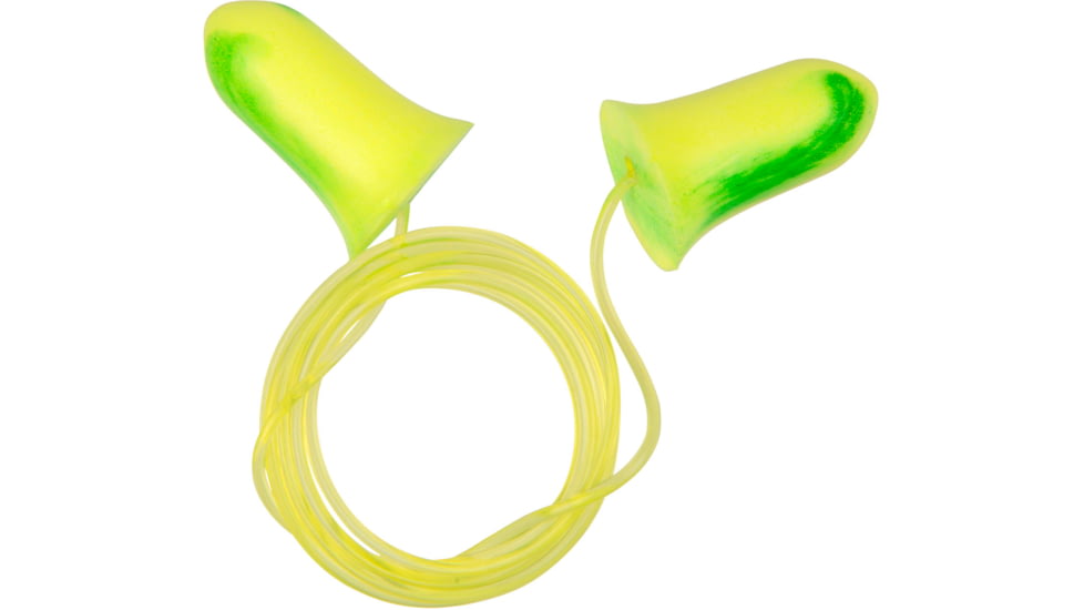 Allen ULTRX Tethered Tapered Foam Ear Plugs, 5-Pairs, Lime/ Yellow, 4119