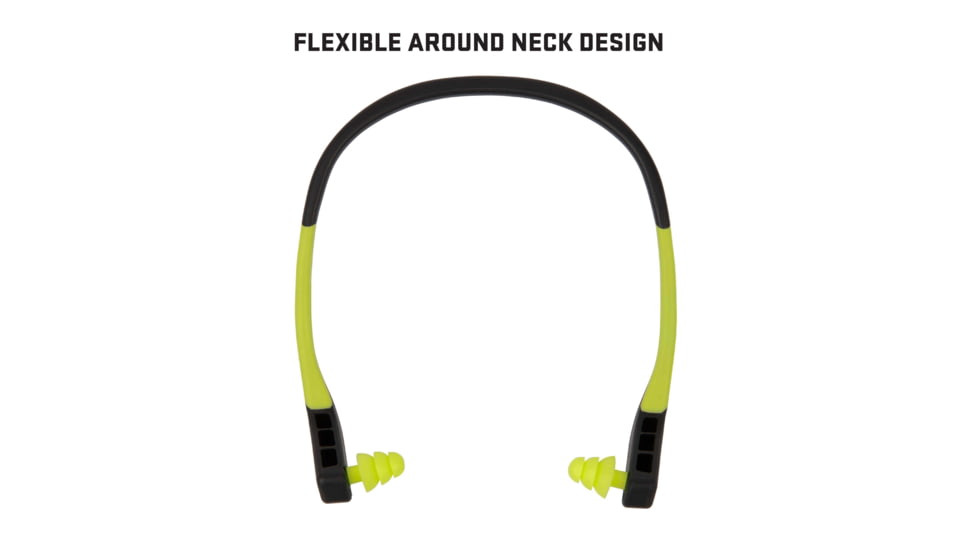 Allen ULTRX Wave Banded Ear Plugs, Gray/Yellow, 4102