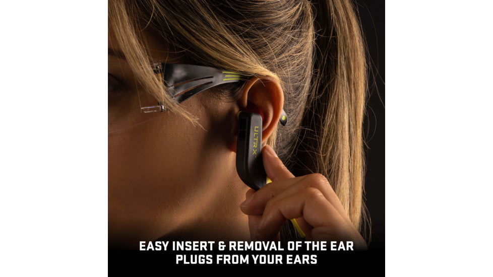 Allen ULTRX Wave Banded Ear Plugs, Gray/Yellow, 4102