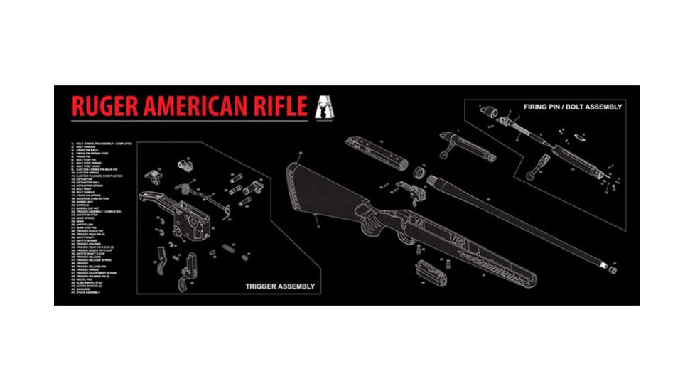 Anarchy Ruger American Rifle Cleaning Mat, Black RARCM