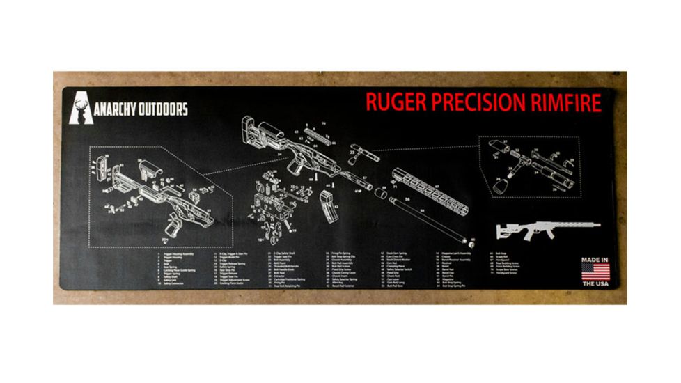 Anarchy Ruger Precision Rifle Rimfire Cleaning Mat, Black RPRR-CM