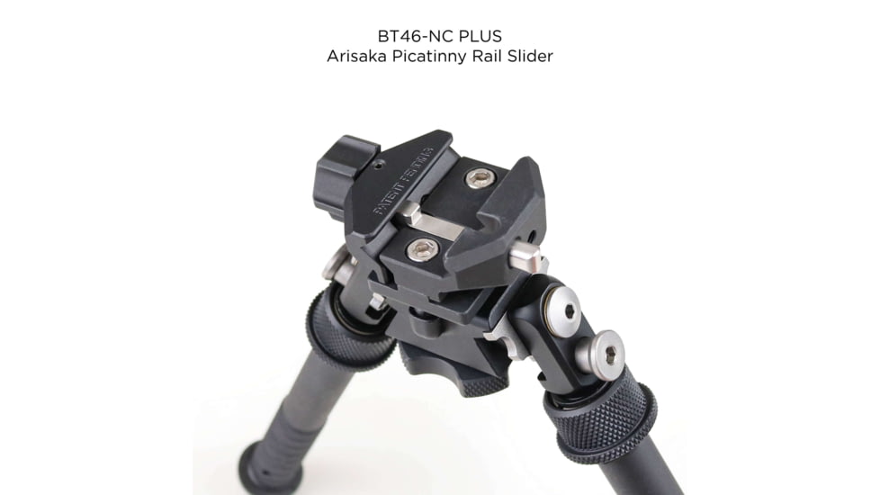 Atlas PSR Standard Bipod, 5-9.4in Height Range, Area 419 ARCALOCK Clamp, Black, BT46NCPLUSA419ARCALK