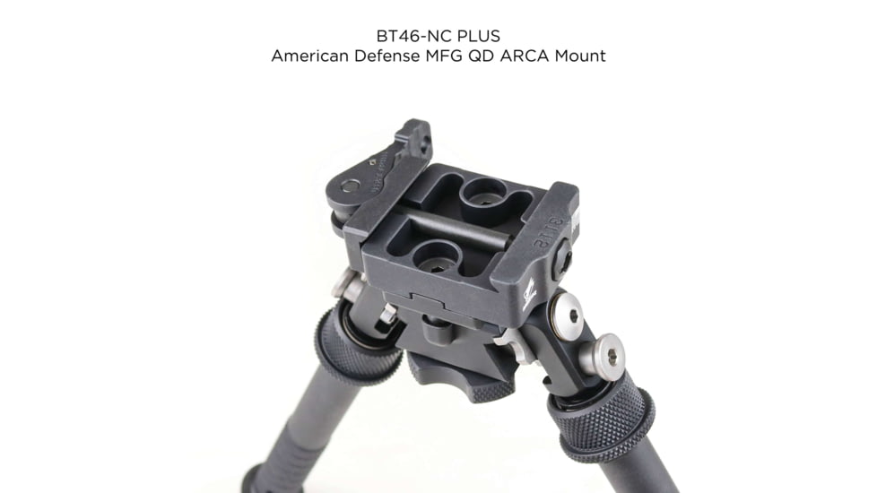 Atlas PSR Standard Bipod, 5-9.4in Height Range, Area 419 ARCALOCK Clamp, Black, BT46NCPLUSA419ARCALK