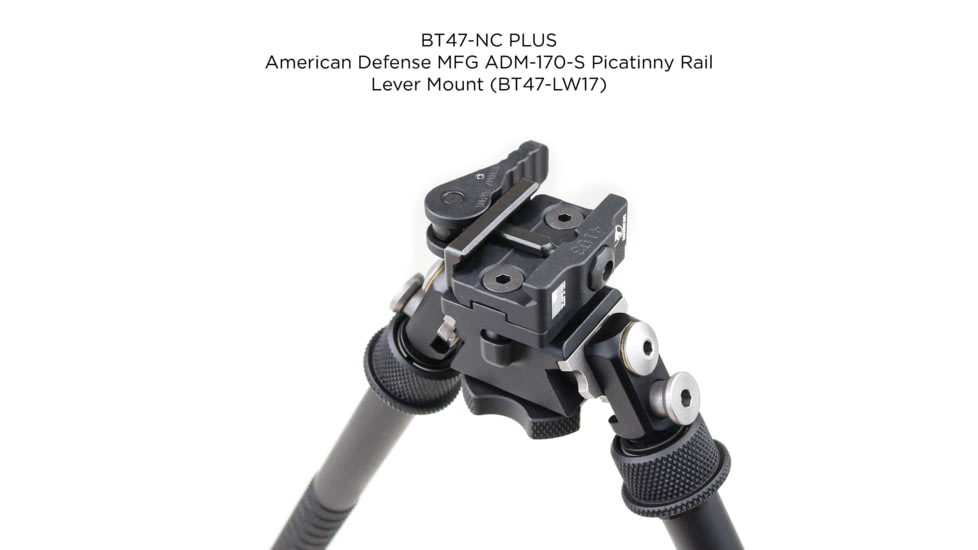 Atlas PSR Tall Bipod, 6.2-12.5in Height Range, Arisaka Picatinny Rail Slider, Black, BT47NCPLUSARSKPICSLDR