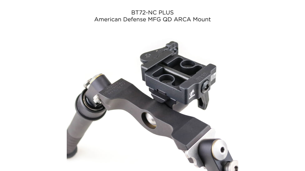 Atlas Super CAL Bipod, 5.6-10.8in Height Range, Arisaka Picatinny Rail Slider, Black, BT72NcPLUSARSKPICSLDR