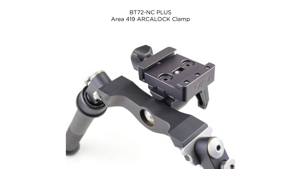 Atlas Super CAL Bipod, 5.6-10.8in Height Range, Arisaka Picatinny Rail Slider, Black, BT72NcPLUSARSKPICSLDR