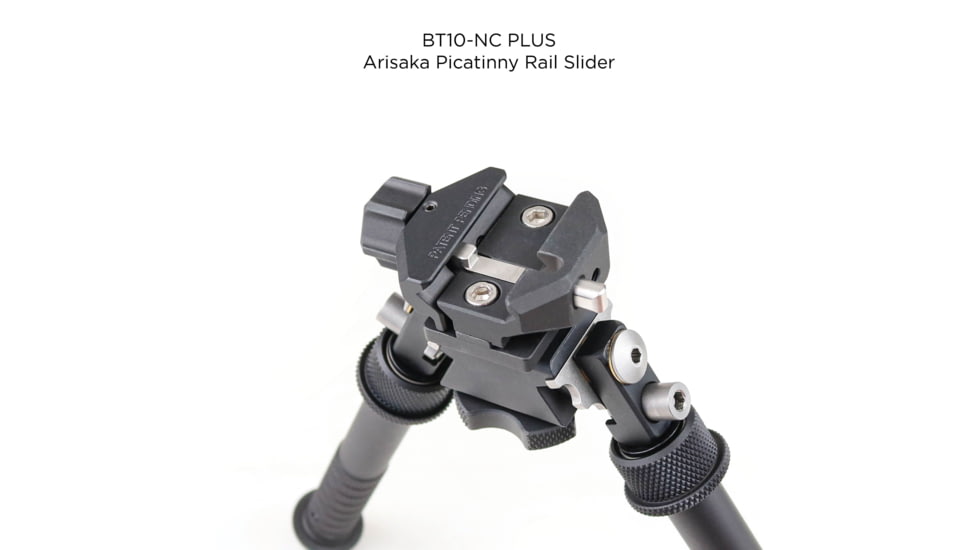 Atlas V8 Bipod, 5-9.4in Height Range, Area 419 ARCALOCK Clamp, Black, BT10NCPLUSA419ARCALK