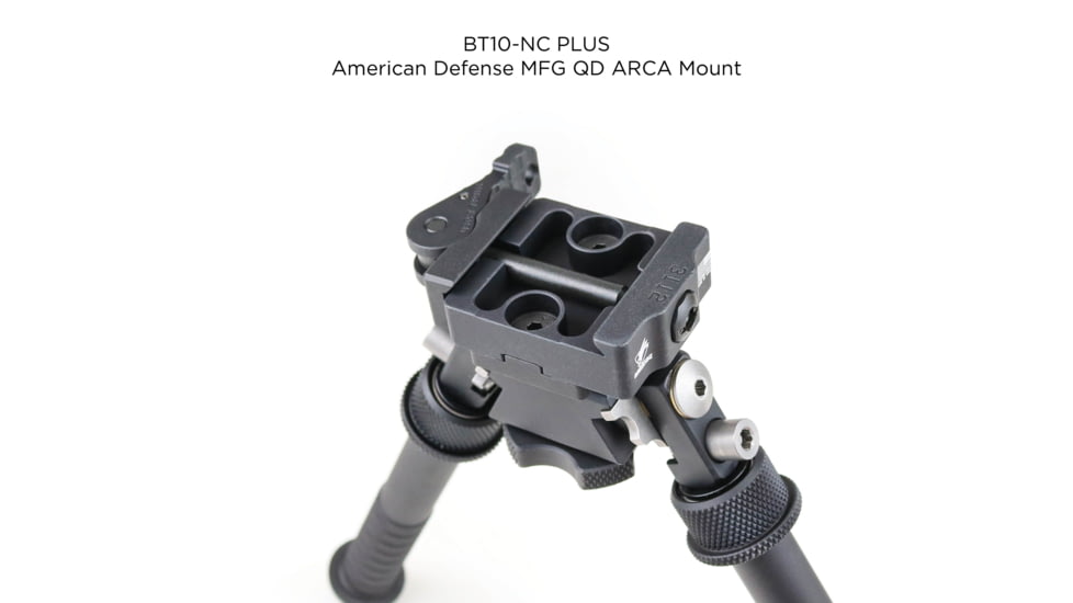 Atlas V8 Bipod, 5-9.4in Height Range, Area 419 ARCALOCK Clamp, Black, BT10NCPLUSA419ARCALK