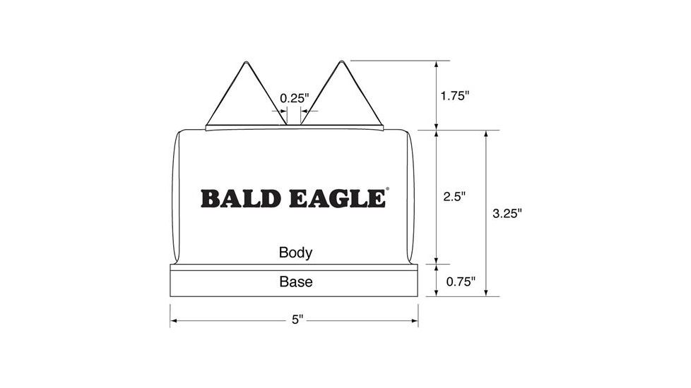 Bald Eagle Rear Bag Shooting Rest, 7in. Long BE1131