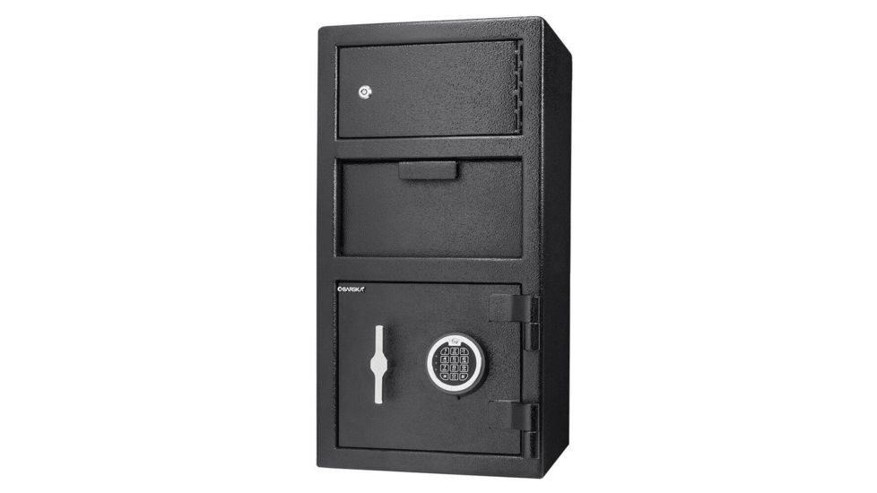 Barska 0.72/0.78 Cubic Ft Locker Depository Safe, Black, Large, AX13310