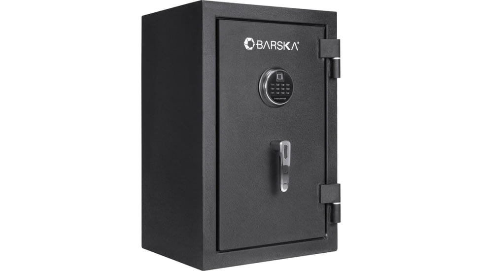Barska 2.02 Cu. ft Biometric Keypad Fire Resistant Safe, Black, Medium, AX13744