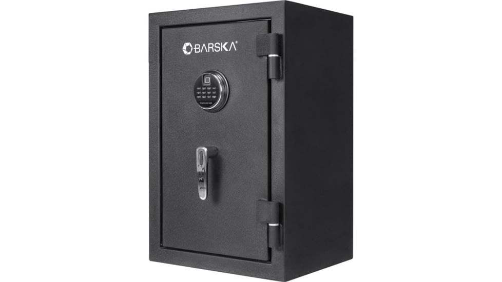 Barska 2.02 Cu. ft Biometric Keypad Fire Resistant Safe, Black, Medium, AX13744