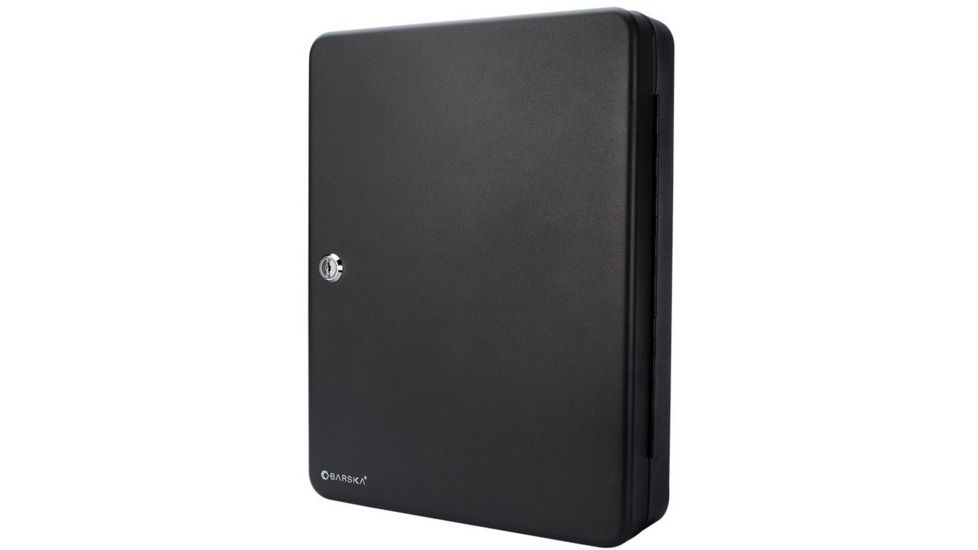 Barska 48 Key Adjustable Lock Box Security Safe w/ Key Lock, Steel, Black CB12484