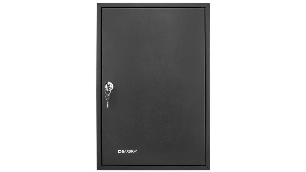 Barska 64 Key Adjustable Lock Box Security Safe w/ Key Lock, Steel, Black CB12486