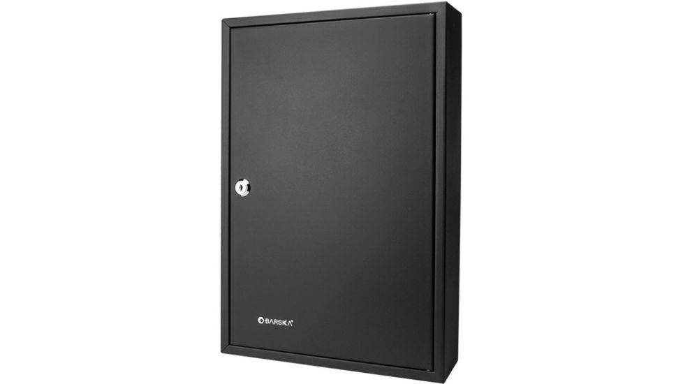 Barska 64 Key Adjustable Lock Box Security Safe w/ Key Lock, Steel, Black CB12486