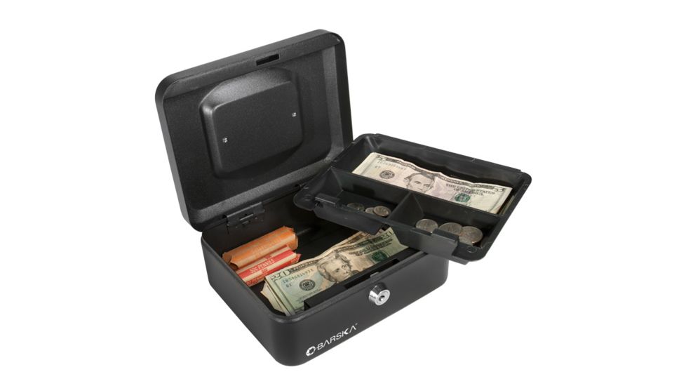 Barska 8in. Cash Safe w/ Key Lock, In Use CB11830