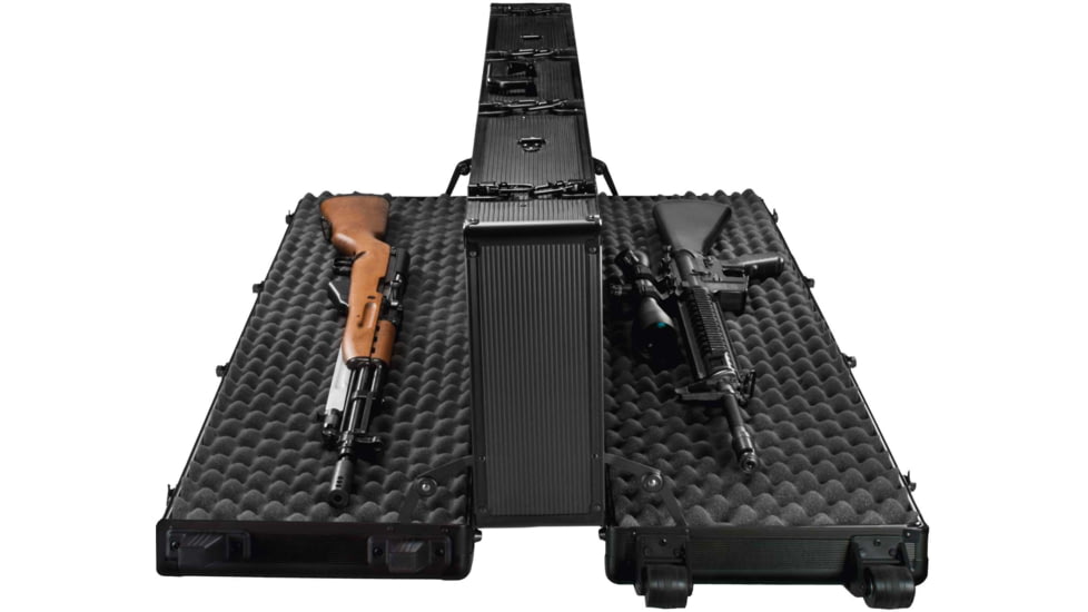 Barska AX-700 50in Rifle Double Sided Protective Hard Case w/ Wheels and Foam, Black, Large, BH13652