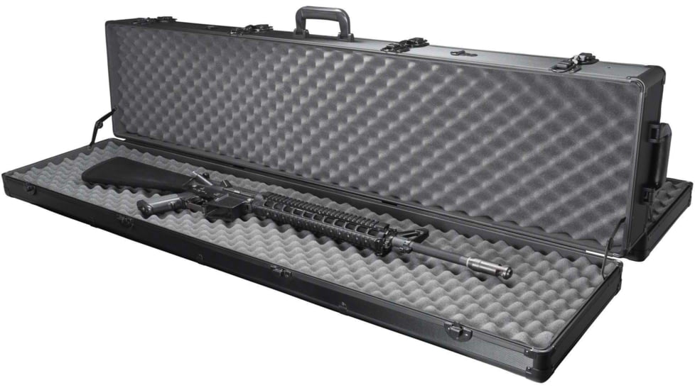 Barska AX-700 50in Rifle Double Sided Protective Hard Case w/ Wheels and Foam, Black, Large, BH13652