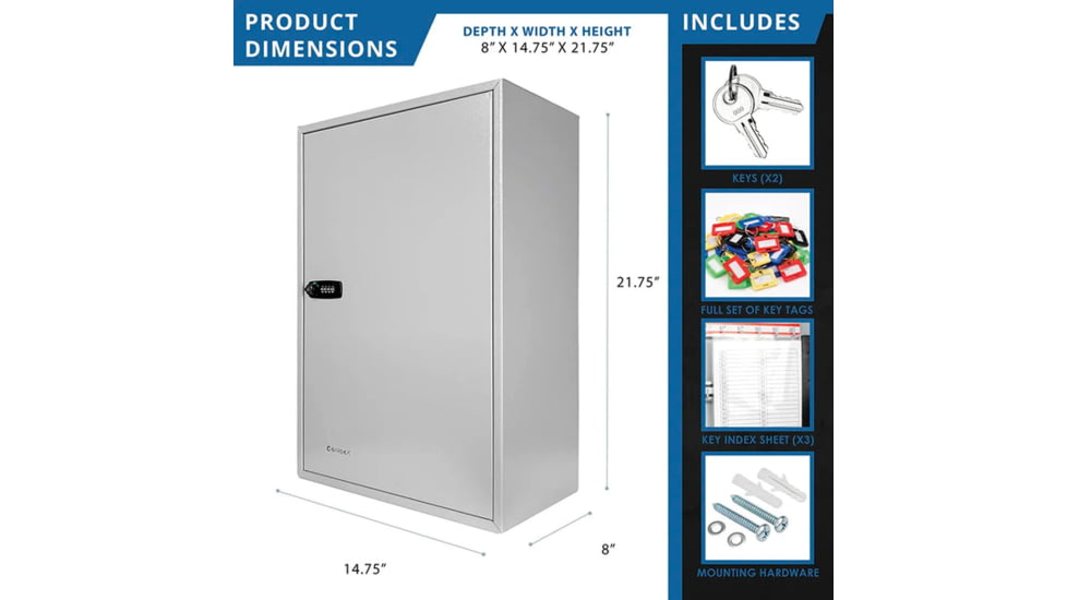 Barska 300 Capacity Adjustable Key Cabinet