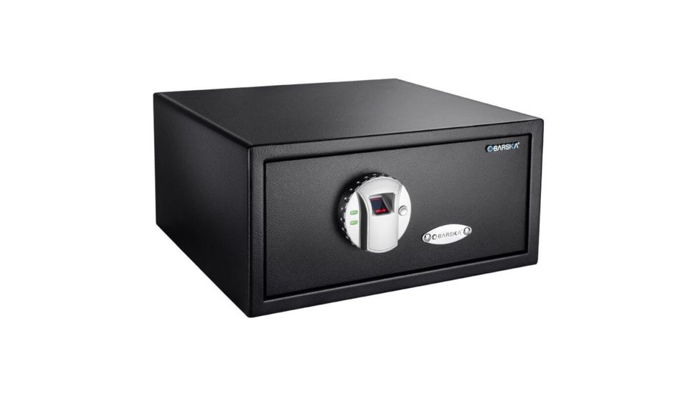 Barska Biometric Fingerprint Safe, Black, 16.25x14.25x7in w/Memory AX11224