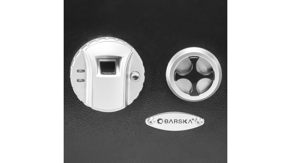 Barska Biometric Wall Safe (Left Opening), Black, Medium AX13034