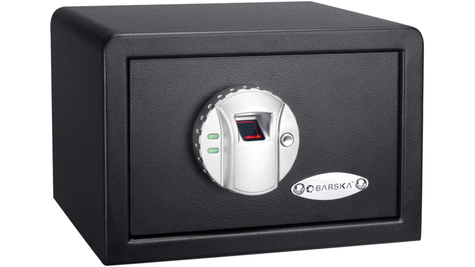 Barska Compact Biometric Gun Safe, Black, 12x8x7.75in w/ Motorized Lock AX11620