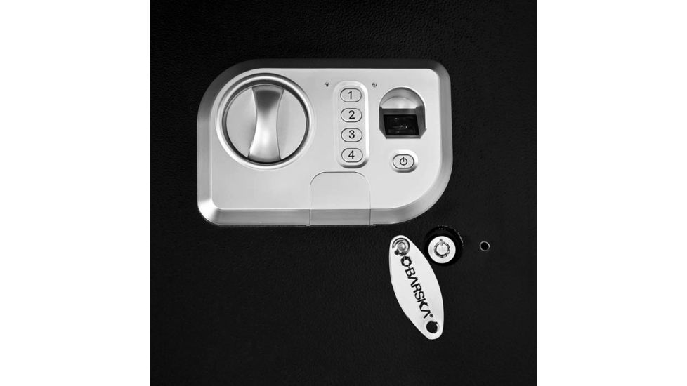 Barska Compact Biometric Keypad Safe Close-Up of Key AX11644