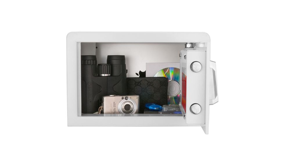 Barska Compact Biometric Safe BX-100,7.6x11.6x5.9in,White AX12400