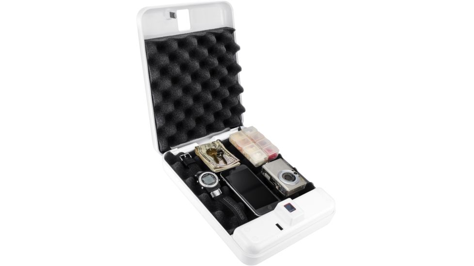 Barska iBOX Portable Biometric Lock Box,White CB12776