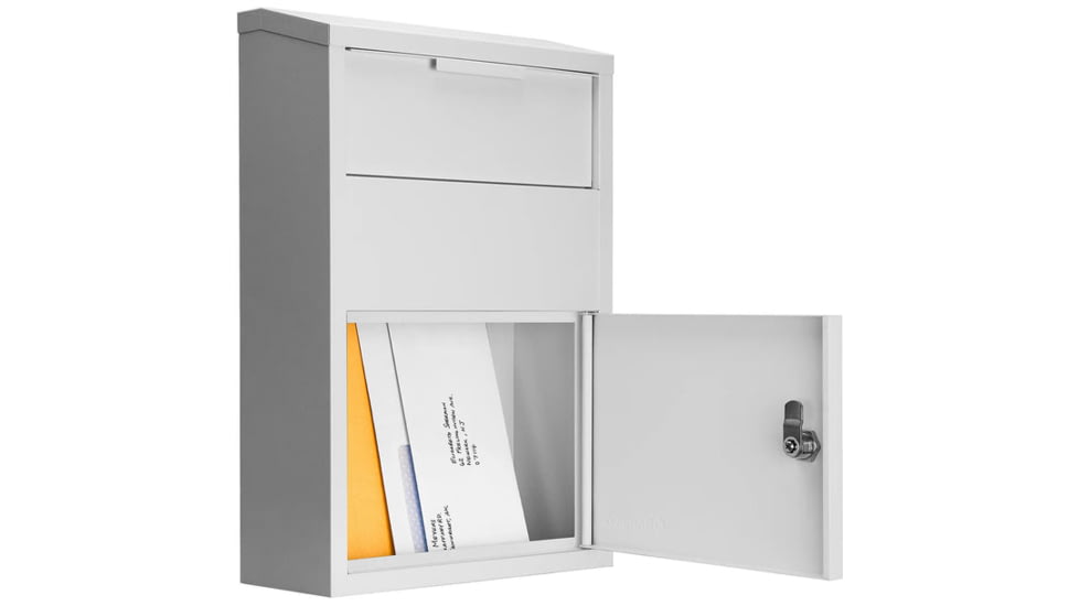 Barska Large Locking Wall Mount Drop Box, White, Large, CB13956